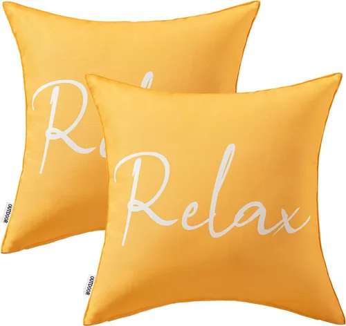 Vista 6 de MIULEE Juego de 2 fundas de almohada impermeables para exteriores, fundas de almohada rectangulares decorativas para exteriores, para silla, patio
