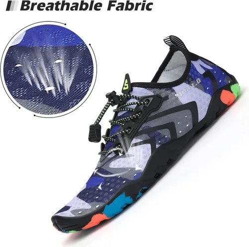 Vista 2 de Mishansha - Zapatos de agua para hombres y mujeres, secado rápido, para natación, buceo, surf, deportes acuáticos, piscina, playa, senderismo, yoga.