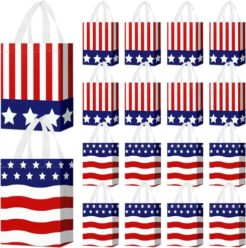 Vista 10 de Locmeo 24 bolsas de favor de fiesta de mariposa con asas, reutilizables, no tejidas, bolsas de dulces de mariposa rosa, azul y morado, bolsa