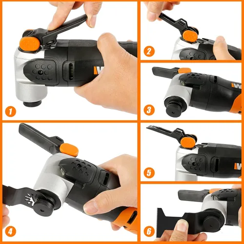 Vista 7 de 100 Cuchillas de Sierra Oscilante, 1-3/4" Liberación Rápida Kits de Cuchillas Multiherramienta Cuchillas de Herramienta Oscilante Universal Madera