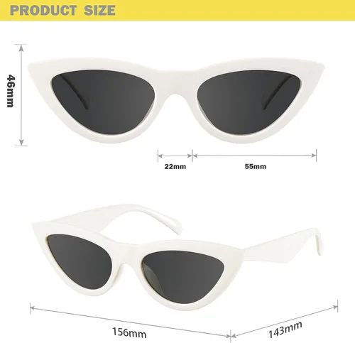 Vista 5 de mosanana Gafas de sol de moda para mujer con estilo de ojo de gato MS51810
