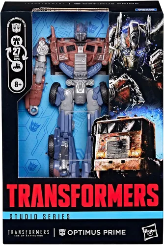 Vista 5 de Transformers Studio Series Optimus Prime, Age of Extinction Voyager Class - Figura de acción de conversión de 6.75 pulgadas, juguetes robot