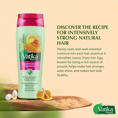 Vista 4 de Dabur Champú Proteína Huevo Vatika 13.5 fl oz