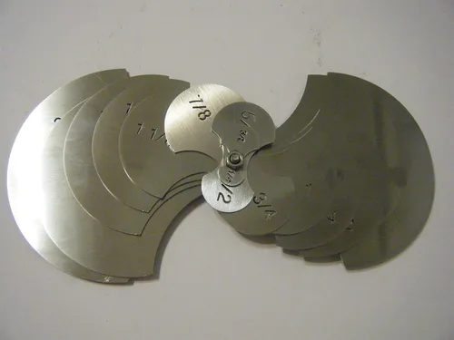 Vista 2 de Davis Large Radius Gage Set 1/4"-2 1/8