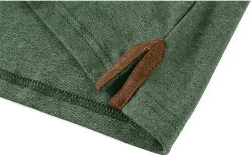 Vista 5 de TEREDIER Camisas Henley de manga larga para hombre, camisetas casuales con botones a la moda de otoño