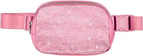 Vista 50 de C.C Bolsa de cintura para mujeres – Riñonera acolchada cruzada para el cuerpo con correa ajustable, idea de regalo de moda, Ajuste regular
