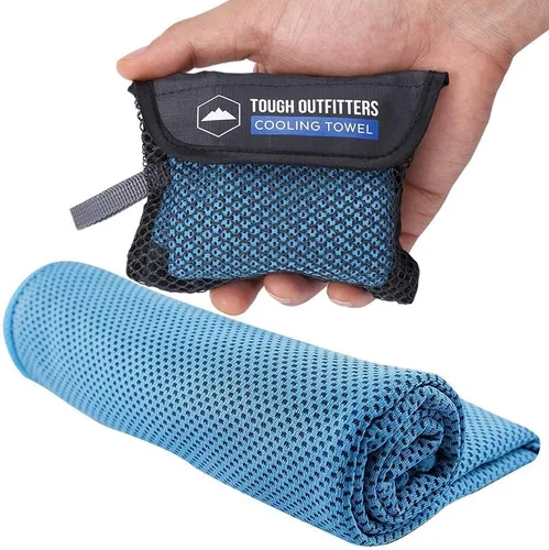Vista 15 de Toalla de Enfriamiento Tough Outdoors - Toallas de Enfriamiento para Cuello y Cara - Envoltura de Hielo y Paño de Sudor para Camping, Gimnasio, Yoga