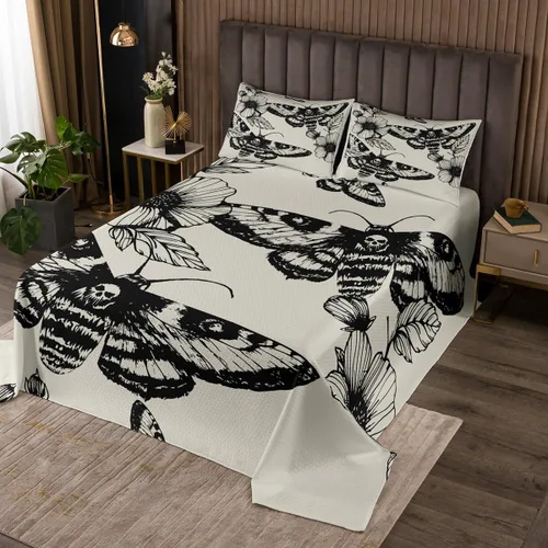 Vista 13 de Feelyou Colchas con estampado de piel de vaca, tamaño King, colcha acolchada de piel de vaca rústica para cabaña y cabaña, juego de colcha con Multi