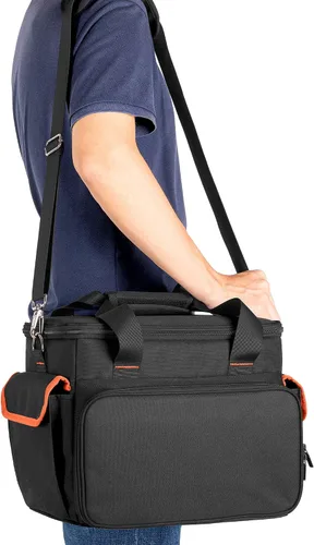Vista 5 de Trunab Funda de transporte compatible con ECOFLOW River/River 2/River Pro, bolsa de almacenamiento con fondo impermeable y bolsillos delanteros