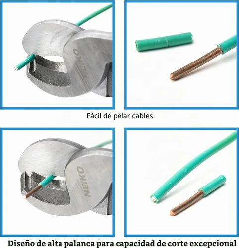Vista 4 de NEIKO 02039A Juego de Alicates para Crimpar Terminales y Cortador de Cable, Herramienta de Crimpado de Cable de Batería, 8-0 AWG, 6mm - 50mm