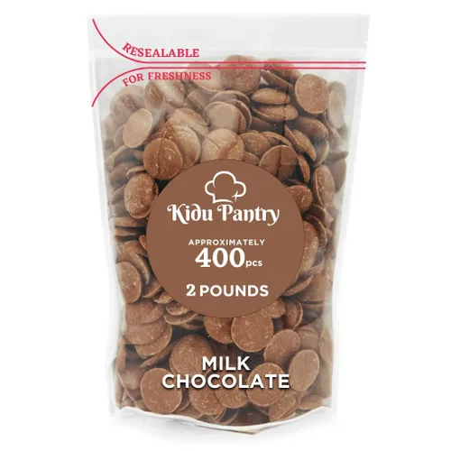 Vista 6 de Kidu Obleas de chocolate derretidas de despensa a granel en bolsa resellable (oscuro)