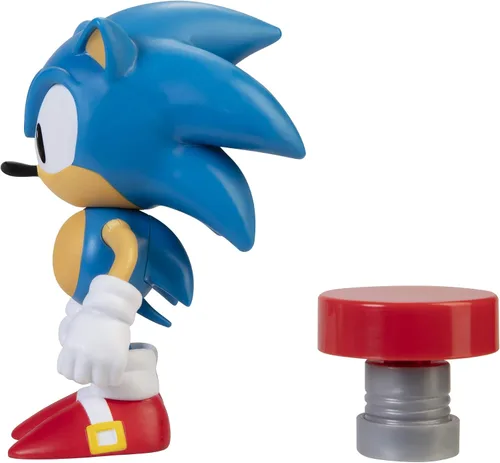 Vista 4 de Sonic 4"- Classic Sonic w/Spring- Wave 4 (en línea) articulado