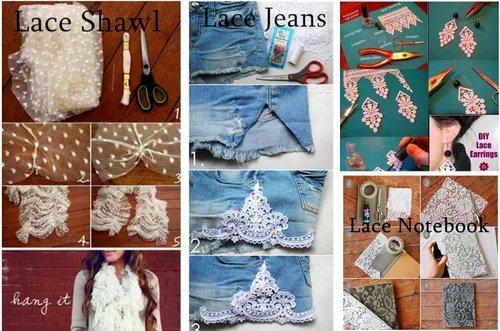 Vista 5 de MSCFTFB Cinta bordada de flores de encaje elástico de 5 yardas de ancho de 6.3 pulgadas de ancho para decoración de ropa, manualidades, boda, baby