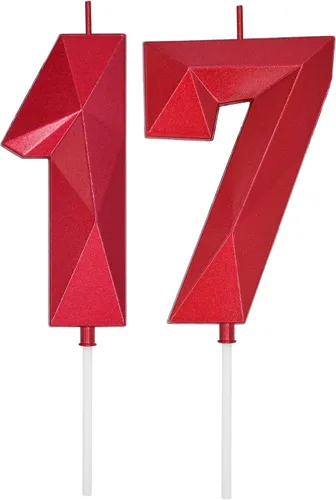 Vista 16 de DERVENTA Vela Grande de Cumpleaños Número 3D Verde Luminoso de 3.7 Pulgadas Celebración de Fiesta Aniversario Decoración Adorno para Pastel 1 Pieza