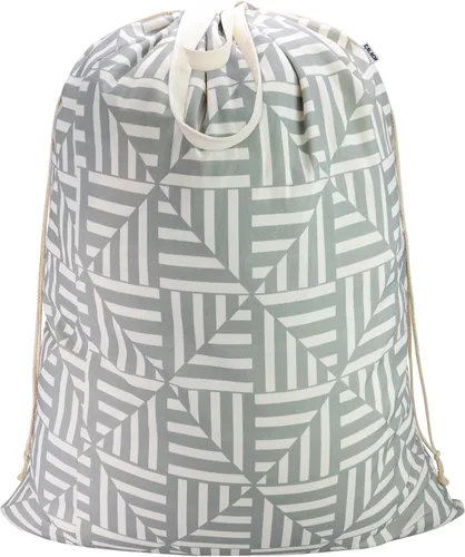 Vista 16 de Bolsa de lona para lavandería con asas y cordón 30 pulgadas de ancho x 35 Bolsa de almacenamiento de lona gruesa, grande, resistente, lavable