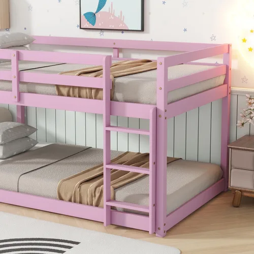 Vista 20 de Twin Size Bunk Bed with Panelled Headboard and Footboard, Antique Dark Oak Antique Oak