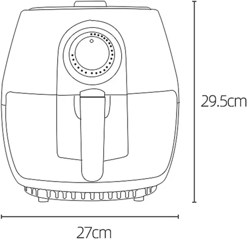 Vista 2 de Freidora de aire 5L Horno freidora de aire 1350W Horno de aire eléctrico con control de temperatura Negro