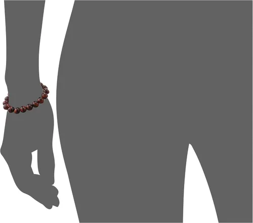 Vista 2 de Pulsera de piedra de ojo de tigre rojo natural
