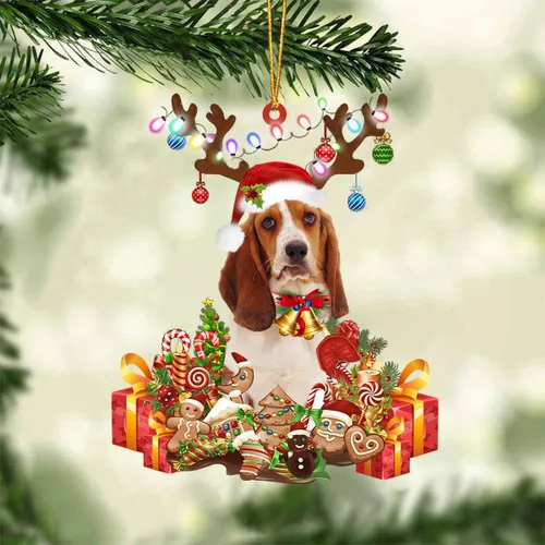 Vista 6 de Nazenti Adorno de Navidad personalizado de reno de Alaskan Malamute – Adorno de perro personalizado para amantes de las mascotas, acrílico plano