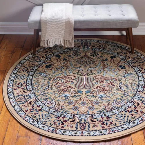Vista 19 de Unique Loom Colección Narenj - Alfombra de área - Bristol (2' 2" x 3' 1" ovalada, azul/beige)