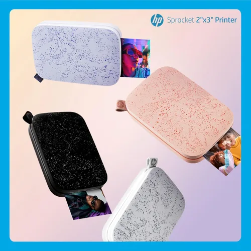 Vista 9 de HP Sprocket Impresora fotográfica instantánea portátil 2x3 (Luna Pearl) Paquete de álbum de recortes divertido Luna Perla