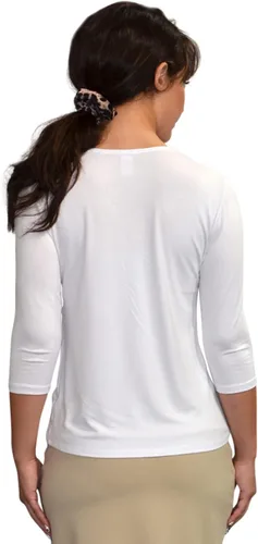 Vista 2 de Kosher Casual Camiseta de cuello alto para mujer, manga corta, corte ajustado