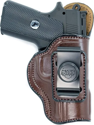 Vista 10 de Maxx Carry Dentro de la funda de cuero de la cintura se adapta a Kimber Ultra Carry II. Funda IWB.