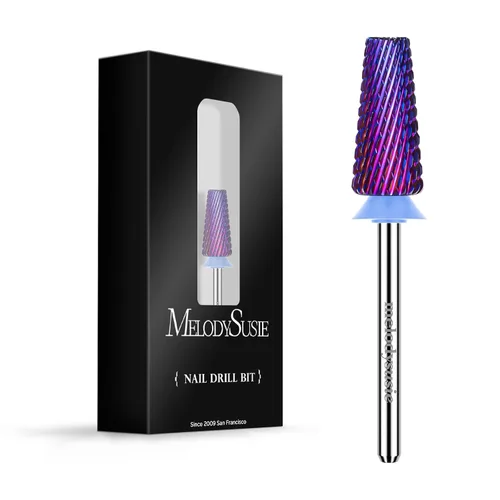 Vista 40 de MelodySusie Super Cut Edition Brocas para Uñas 5 en 1, Brocas Multifunción de Carburo de Tungsteno de 3/32'', Adecuadas para Manicura Pedicura