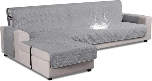 Vista 31 de VANSOFY Fundas de Sofá Seccional Mejoradas 100% Impermeables en Forma de L Funda Reversible para Chaise Lounge Funda Protectora de Sofá Seccional