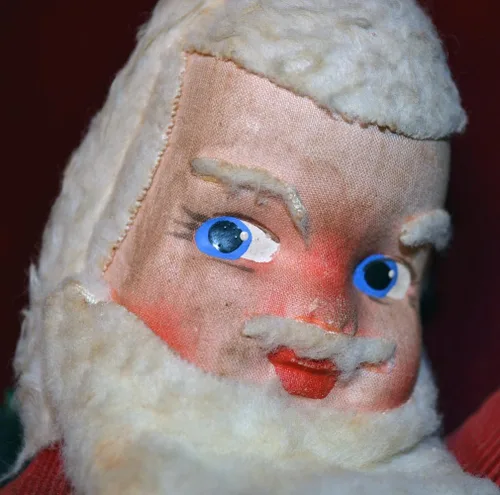 Vista 5 de 1920-30's SANTA Antique, working crank Music Box! Comp Face, ALL Original, RARE