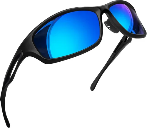 Vista 9 de Joopin Rectangle Sports Sunglasses Polarized UV400 Protection Wrap Around