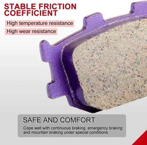 Vista 4 de CCIYU Pastillas de freno de motocicleta aptas para Honda, para Suzuki, para Yamaha, pastillas de freno traseras de fibra de carbono