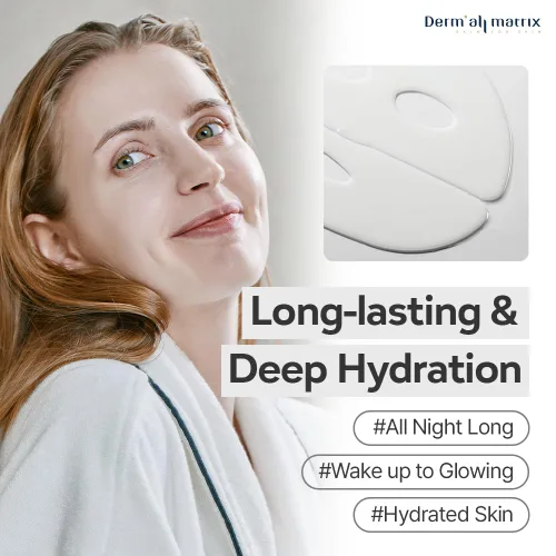 Vista 6 de DERM·ALL MATRIX Cuidado cutáneo facial diario (1.23 oz/hoja) Paquete de mascarilla nocturna, levantamiento e hidratación, calmante, exfoliante