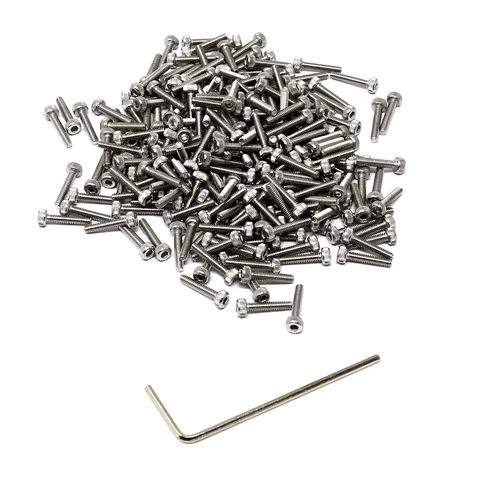 Vista 37 de iexcell Kit de tornillos de cabeza hexagonal de acero inoxidable 304, 100 unidades M2 x 0.157 in, paso de rosca de 0.016 in