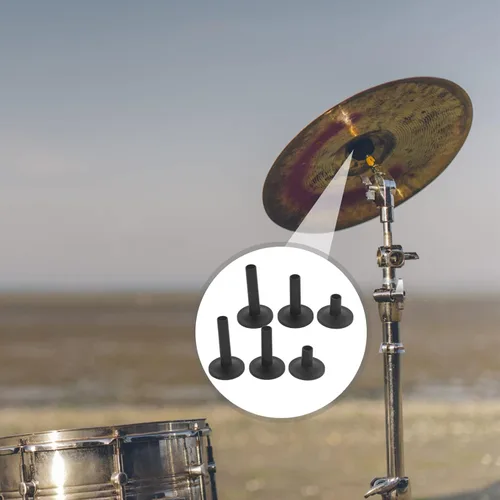 Vista 9 de Pequeñas fundas de platillo, 12 piezas, accesorios de repuesto para tambor de percusión, piezas negras