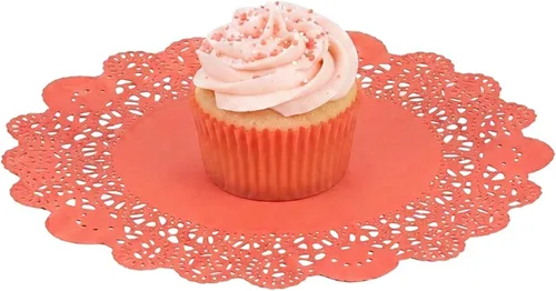 Vista 82 de Restaurantware Pastry Tek Blondas de Encaje de 4 x 4 Pulgadas 100 Vajilla Decorativa - Blondas de Mesa Desechables Redondas de Papel Negro