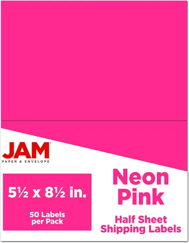 Vista 55 de Etiquetas de dirección de envío JAM PAPER - Rectangular - 1 1/3 x 4 - Rosa bebé pastel - 126/Paquete
