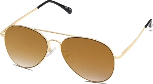 Vista 13 de SOJOS Gafas de sol clásicas de aviador para mujeres y hombres, marco de metal, bisagras de resorte SJ1030 Azul