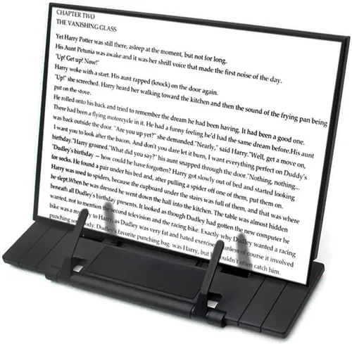 Vista 10 de Barelove Soporte de papel para documentos con 7 posiciones ajustables, soporte de papel de metal negro para escritorio al escribir para leer letras