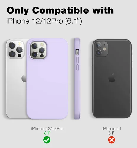 Vista 2 de Dracool Funda mejorada para iPhone 12/12 Pro con protector de pantalla a prueba de golpes, protección contra caídas, antiarañazos, suave forro