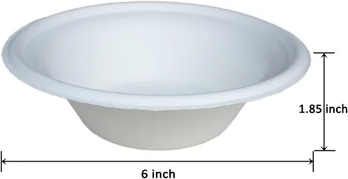 Vista 3 de Paquete de 150 cuencos redondos desechables de 12 onzas, ecológicos, 100% caña de azúcar, biodegradable, compostable, sin bagazo, sin plástico (150)