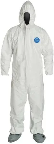 Vista 7 de DuPont Tyvek 400 TY122S - Overol protector desechable con capucha, botas
