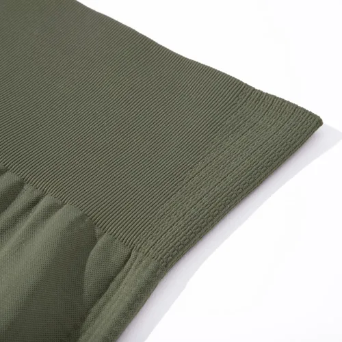 Vista 8 de MOSHENGQI Leggings para mujer, sin costuras, cintura alta, adelgazantes, para entrenamiento, gimnasio, yoga