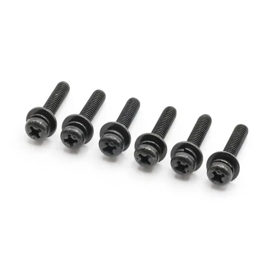 Vista 7 de ReplacementScrews Tornillos de soporte compatibles con LG 70UN6950ZUA (70UN6950ZUA.AUS) (70UN6950ZUA.AUS), Complete Feet / Legs Screw Set, Black
