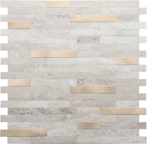 Vista 16 de STICKGOO Azulejo de protección contra salpicaduras para despegar y pegar, para cocina y baño, aspecto de madera negra y gris, PVC, mezcla de metal