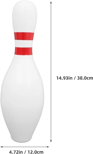 Vista 2 de Artibetter Hucha con forma de bolos, caja de monedas de plástico irrompible para niños, adolescentes y adultos, adorno de escritorio para el hogar