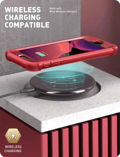 Vista 7 de i-Blason Ares - Funda para iPhone SE 2022 (3ª generación), [protector de pantalla integrado] Funda transparente resistente de doble capa para iPhone