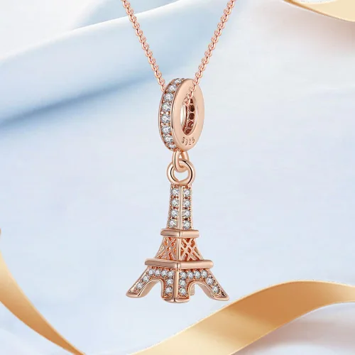 Vista 7 de Abalorio de plata de ley 925 calado para pulseras y collares de abalorios, regalos de joyería para mujeres