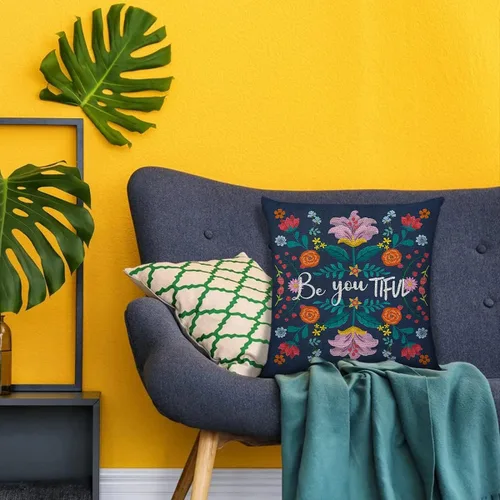 Vista 4 de Littlefa Inspiring Gifts - Funda de cojín con diseño de flores retro, funda de cojín decorativa para sala de estar, dormitorio, decoración para Sé