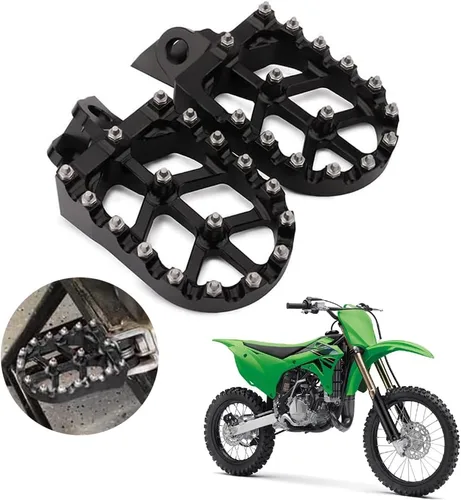 Vista 17 de AnXin Estriberas Reposapiés Pedales de Pie Apoyos CNC MX para KLX300 KLX300R KLX300SM 97-07 20-24 KLX250 06-20 KLX250S 09-14 KLX250R 94-96 KLX650